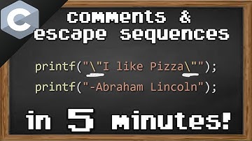 C comments & escape sequences 💬