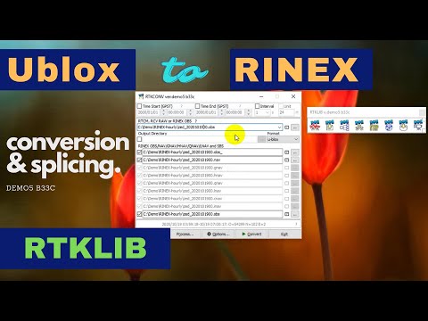 Ublox डेटा को RINEX में कनवर्ट करना | RINEX डेटा को विभाजित करना | आरटीकेएलआईबी