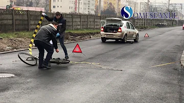 Biciclist accidentat pe strada Tudor Vladimirescu din Gherla