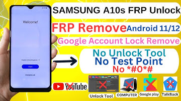 Samsung Galaxy A10s FRP Unlock/Bypass/Remove Android 11/12 Latest Security Frp Unlock Without Pc
