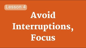 4. Avoid Interruptions, Focus |  | Time Management Skills by Zuusoft.