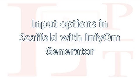 Options and Validation with inputs in scaffold using InfyOm Laravel Generator