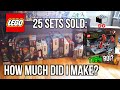 I SOLD 25 RETIRED LEGO SETS to one buyer and this is how much I made...