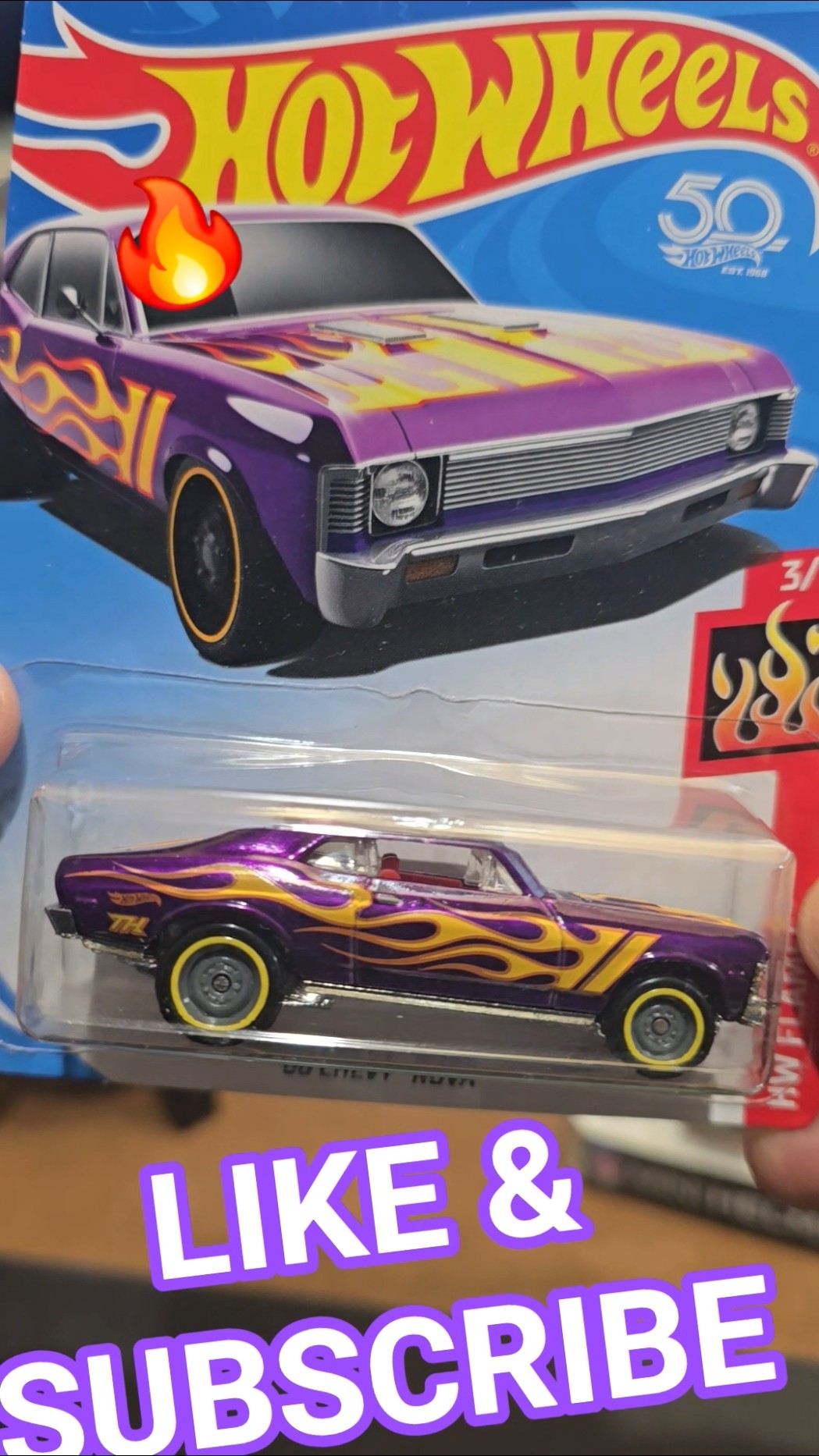 68 CHEVY NOVA SUPER TREASURE HOT WHEELS #hotwheels #roadto500subs