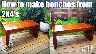 In this video you can see how I build two benches from 2X4