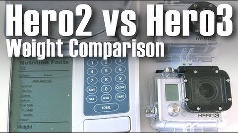 GoPro Hero2 vs Hero3 Black Weight Difference