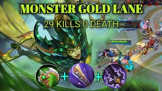 KARRIE MONSTER GOLD LANE!! 29 KILLS 0 DEATH - KARRIE HIGHLIGTHS ~ MLBB