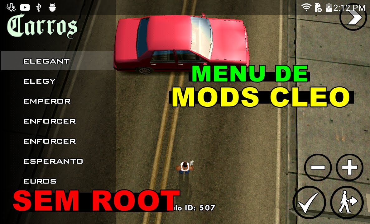 Como colocar codigos no gta sa android 