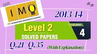 Class-4 IMO Level-2 Previous Year Paper Questions (2013-14) #imo #maths #olympiad 