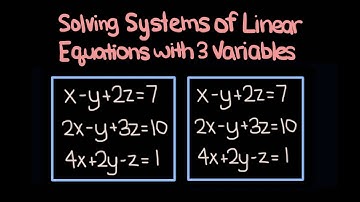 How To Solve Systems of Equations With 3 Variables — Comprehensive Guide (Algebra 2)