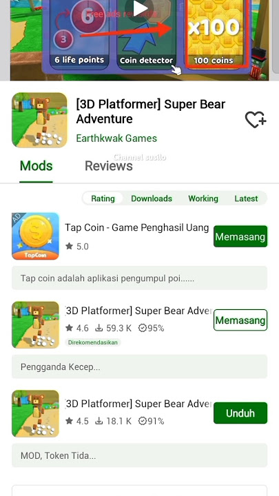 cara download mod coin sba di happymod #sorts#superbearadventure