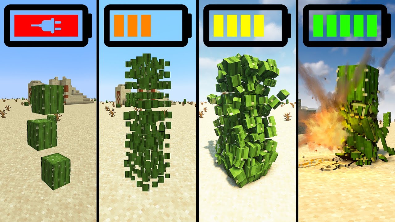 minecraft physics with different battery - YouTube