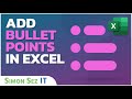 How to Add Bullet Points in Excel