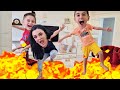 EVİN İÇİNDE YERDE LAV VAR CHALLENGE !! THE FLOOR İS LAVA CHALLENGE