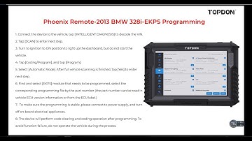 2013 BMW 328i Ekps Module Online Programming with Phoenix Remote
