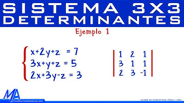 Solución de un sistema de 3x3 | Determinantes- Cramer 1