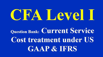 CFA Level 1- Question Bank- Current Service Cost treatment under US GAAP and IFRS