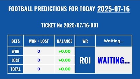 ⚽️ Football Predictions for today | soccer betting tips, 2025-07-16 #footballpredictions