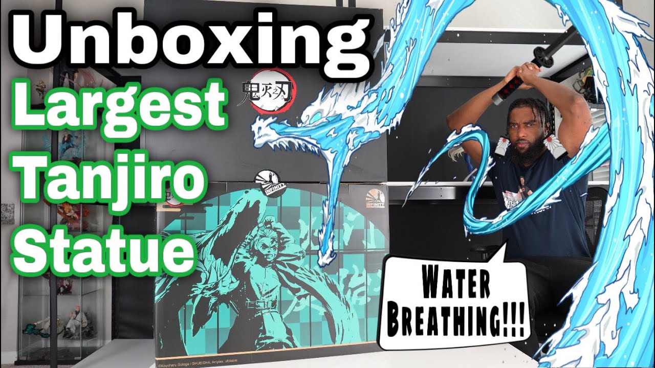 Unboxing My LARGEST Tanjiro Kamado Statue + It LIGHTS Up | Demon Slayer By Infinity Studio