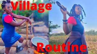 Typical Village African Evening Routine In Kenya