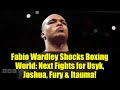 Fabio Wardley Shocks Boxing World: Next Fights for Usyk, Joshua, Fury & Itauma!