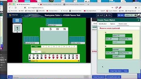 Setting up a team match with noinvite on BBO