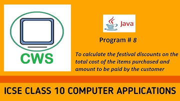 Program#8 To calculate festival discounts on the total cost of the items purchased and amout to pay.