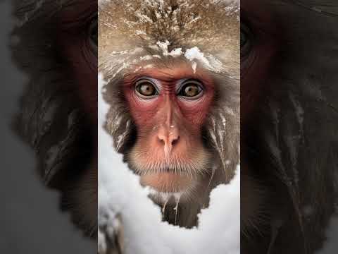 Video: Japannese makaak (foto). Japannese sneeu makake