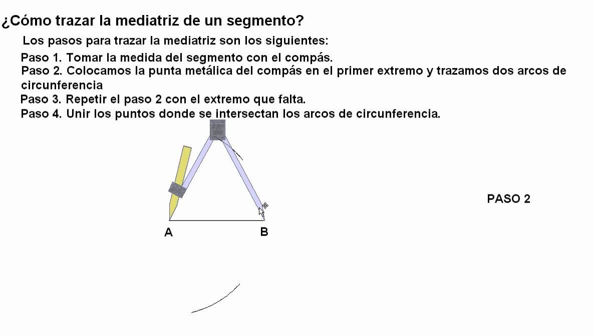 cómo trazar la mediatriz de un segmento dado youtube