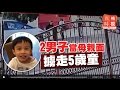 CCTV實拍 2男子當母親面擄走5歲男童