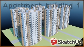 Sketchup - Apartment Building #1 (Sketchup Speedbuild)