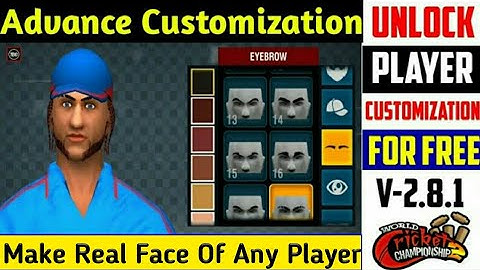 🔥Wcc2 Advance Player Customization Unlock | V-2.8.1 For Free🔥