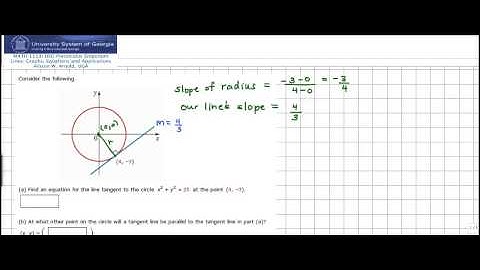 2.3 4. Finding the Equation of a Line Tangent to a Circle