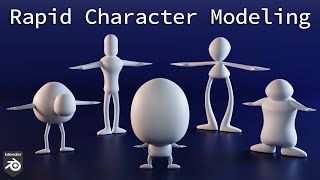 Fast Character Modeling 5 Base Meshes in Blender