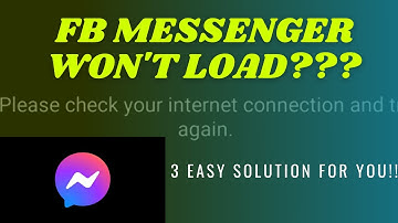 Ez FIX - PLEASE CHECK YOUR INTERNET CONNECTION | FB Messenger ayaw mag Load ang Messages | TagayBai