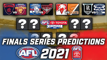 AFL 2021 Finals Series Predictions
