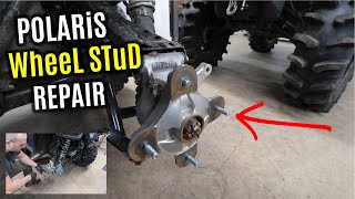 BROKEN Wheel Stud REMOVAL & Install | POLARIS Sportsman ALL Years | ATV REPAIR