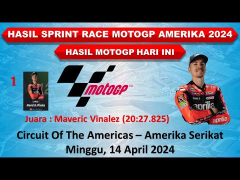 Hasil SPRINT RACE MotoGp Amerika 2024 │ Hasil MotoGP Hari Ini │ Maverick Vinalez Juara Pertama │