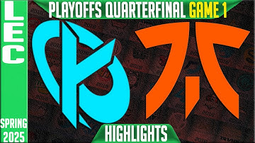 KC vs FNC Highlights Game 1 | Quarterfinal LEC Playoffs Split 2 2025 | Karmine Corp vs Fnatic G1