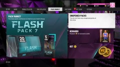 NBA 2K20 Myteam Guaranteed Flash Pack Locker Code