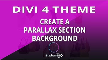 Divi Theme Create A Parallax Section Background 👈
