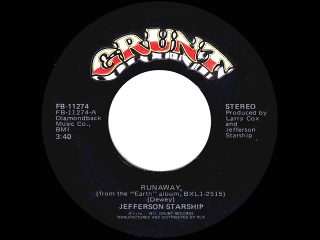 1978 HITS ARCHIVE: Runaway - Jefferson Starship (stereo 45 single