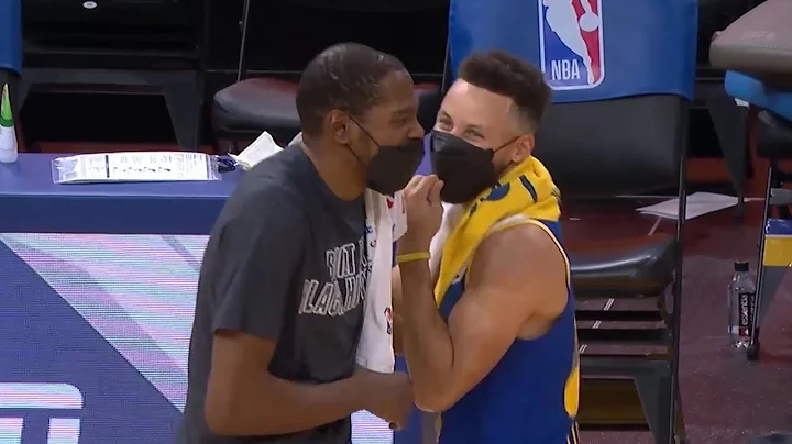 Kevin Durant giving hugs to Steph Curry, Klay and Draymond after the game - DayDayNews