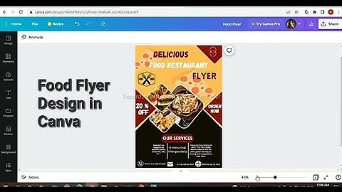 How to Design food Flyer | CANVA TUTORIAL