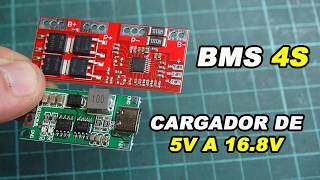 MODULO BMS 4S con CARGADOR de 5V a 16.8V para BATERIA de LITIO