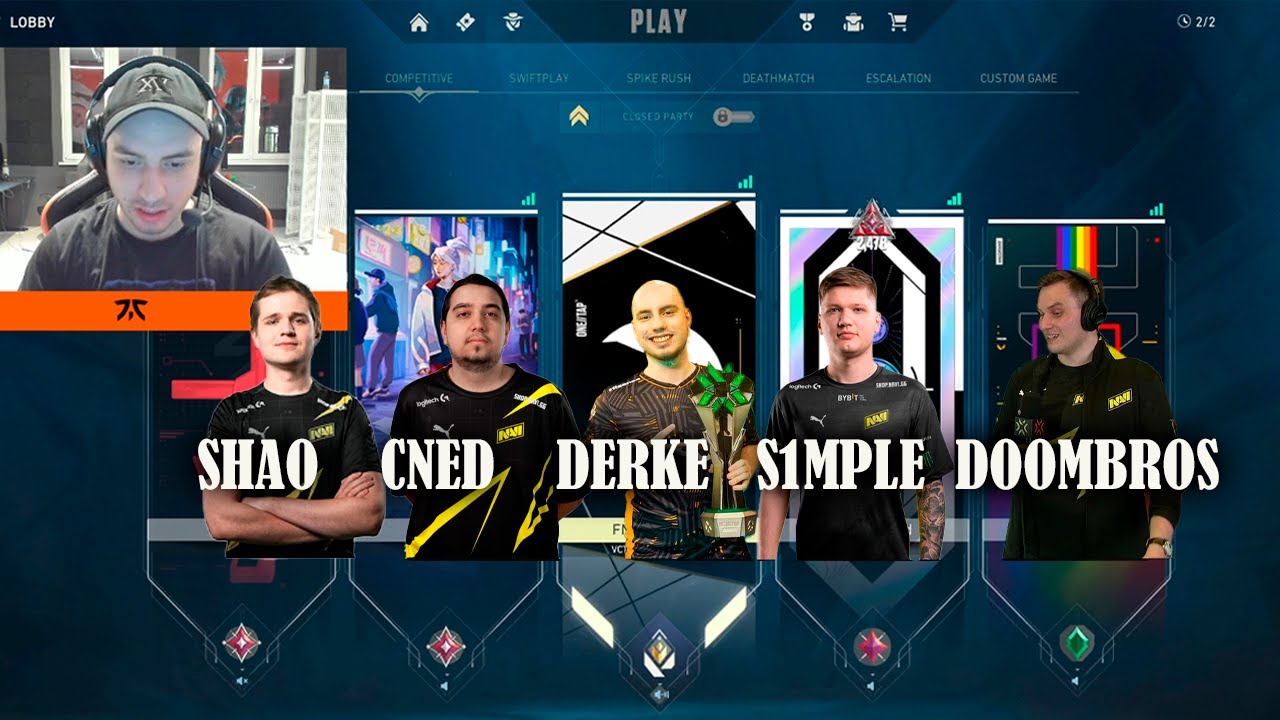 MVP! FNATIC DERKE com LOBBY INSANO, S1MPLE, CNED, SHAO E DOOMBROS