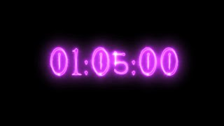 Purple neon vampire timer 1 hour 5 minutes (countdown)