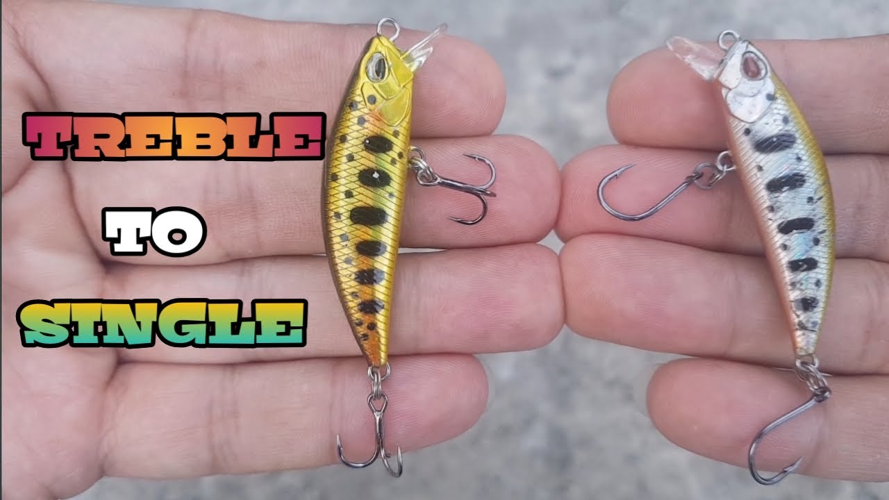 HOW TO: REPLACE TREBLE HOOKS WITH SINGLE HOOKS ON LURES 