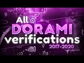 ALL DORAMI VERIFICATIONS MONTAGE (1,000th Video Special) | Geometry Dash