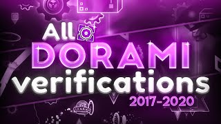 ALL DORAMI VERIFICATIONS MONTAGE (1,000th Video Special) | Geometry Dash
